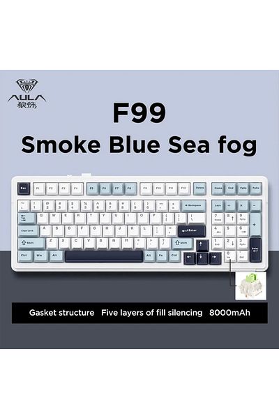 Choice Black and white A Aula F99 Gaming Mechanical Keyboard Three Mode 2.4g Wireless Bluetooth Wired Hot S