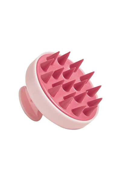 DUTRIEUX فرشاة تدليك فروة الرأس والجسم من السيليكون الوردي، مشط لتدليك فروة ا...