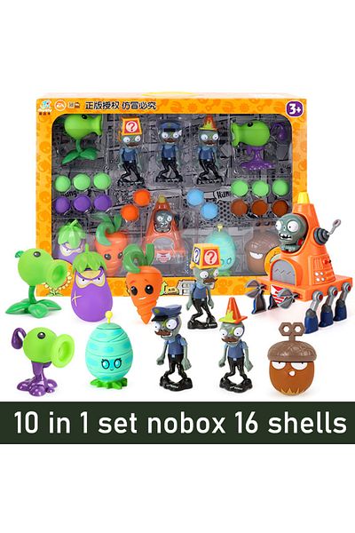 Choice 686-204 New Plants vs Zombies 2 Peashooter Mecha Roadblock Zombie Eggplant Ninja Toy set 10pcs Soft