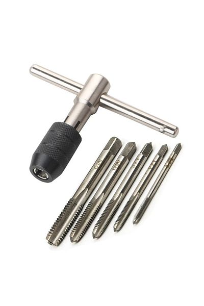 WEEKS black Portable T Tap Wrench Tap Drill Tapping Threading Tool M3 M4 M5 M6 M8 Screwdriver Holder Hand