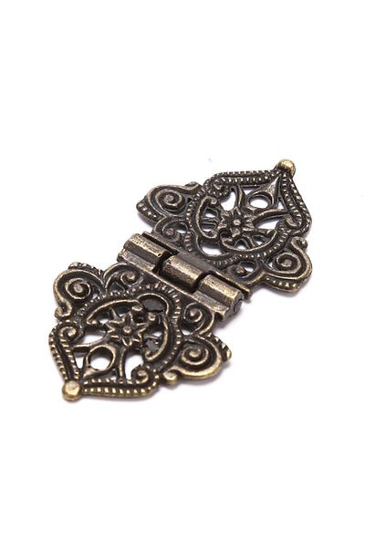 Choice Bronze 3PCS Vintage Alloy Hollow Flower Hinge 24*54mm Furniture Hardware DIY Box Metal Hinges