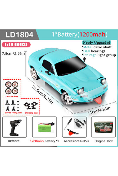 Choice 1804-B-1B1200-YX01J LDRC LD1804 سيارة تحكم عن بعد للانجراف، مازدا MX5 ...