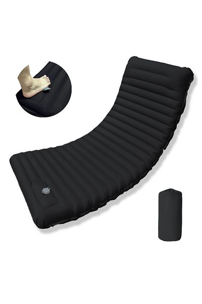 Choice NT-04Black وسادة نوم للتخييم في الهواء الطلق قابلة للطي على الشاطئ مرتبة قابلة للنفخ مع وسائد Ultrali