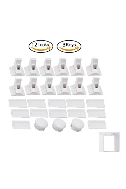 Choice1 12 Locks 3 Keys Baby Safety Lock Invisible Lock Kids Security Drawer ...