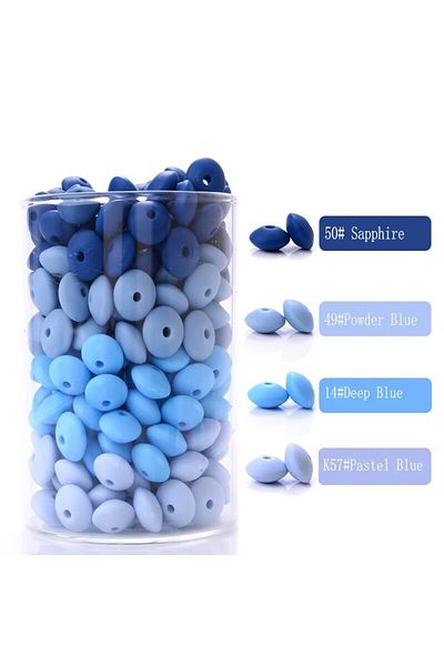 Choice النمط 3 50 قطعة/الوحدة 12 مم سيليكون فاصل الخرز ل DIY سحر حديثي الولادة الرضاعة إكسسوارات قلادة حزمة