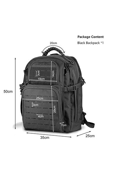Choice Black Outdoor Backpack 3P Tactical Pack for Men Work Hunting Accessories Camping Army Molle Assault