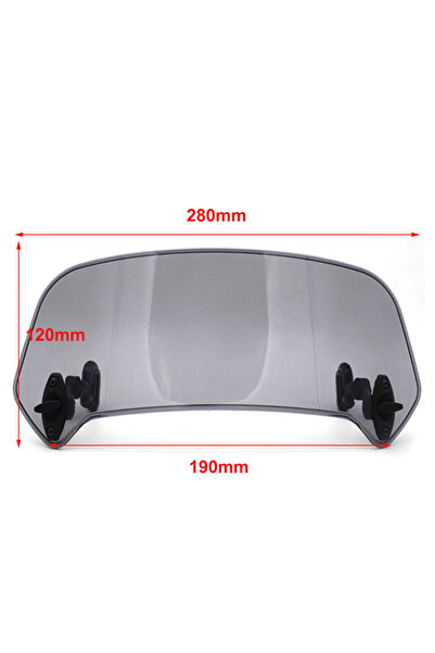 Choice1 small size Motorcycle Universal Windshield Extension Adjustable Spoil...
