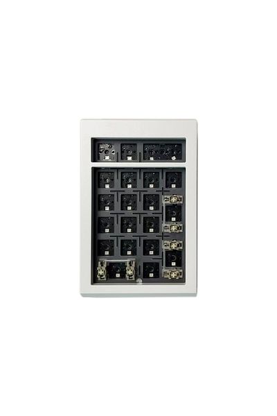 Choice مجموعة لوحة مفاتيح ميكانيكية لاسلكية ZUOYA LMK21 بيضاء اللون، 21 مفتاحًا من سبائك الألومنيوم، ثلاثية الأوضاع، بلوتوث 2.4 جيجاهرتز، واي فاي
