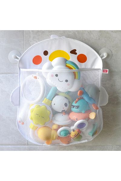 Choice C111-White Baby Shower Toy Cute Duck Frog Net Toy Storage Bag Strong Suction Cup Baby Shower Game Ba