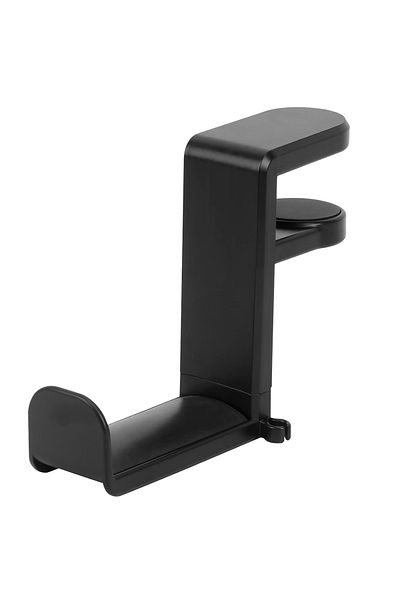 Choice Black 360° Rotating Headphone Hanger, Adjustable Gaming Headphone Hook, Under-desktop Design, Univer