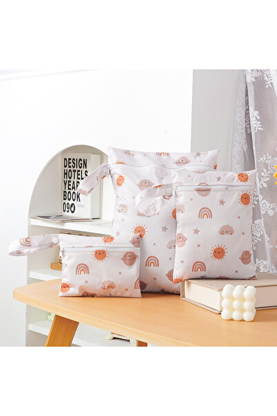 Choice SMT083-EF612 حقيبة Elinfant المحمولة المبللة والجافة من 3 قطع لملابس السباحة، وحقائب الحفاضات المقاومة للماء للحفاضات القماشية