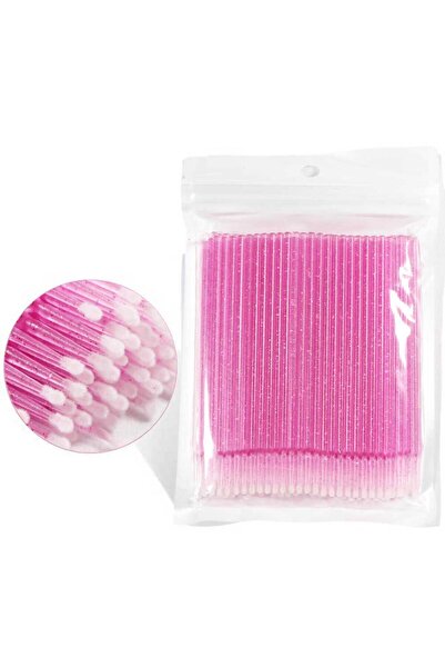 Choice3 100 قطعة من فرش الرموش البلاستيكية الحمراء الكريستالية للاستخدام مرة واحدة، فرش صغيرة لتمديد الرموش، أدوات هندية