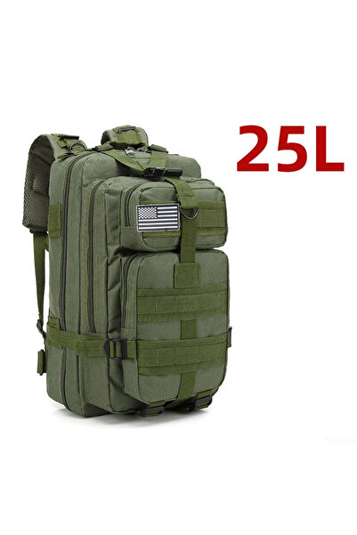Choice حقيبة ظهر خارجية مقاومة للماء من النايلون 1000D بسعة 25 لترًا (أخضر) 25 لترًا/50 لترًا للرحلات والصيد والصيد