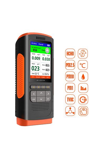 PINTUDY Formaldehyde detector air quality monitor PM 2.5 portable display air pollutants family decoratio...