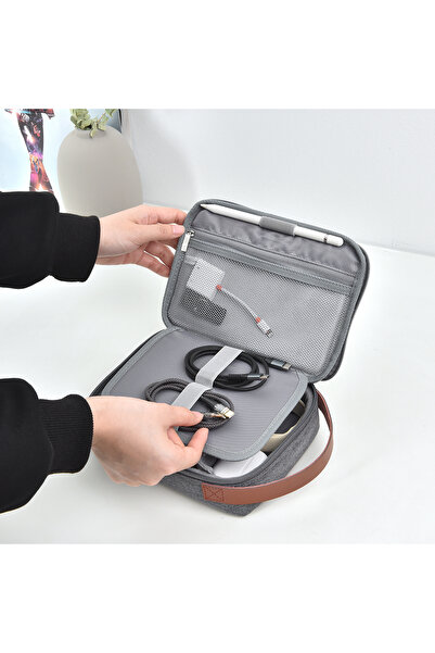 Choice Gray WiWU Travel Electronic Organizer Case for MacBook Power Adapter Charger Cables Power Bank Tech