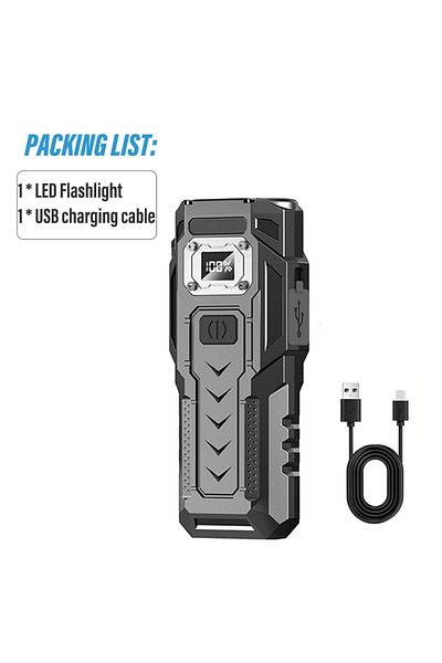ESMARTER BK08 Super Bright LED Flashlight Rechargeable Torch Portable Work Light Outdoor Camping Light with H