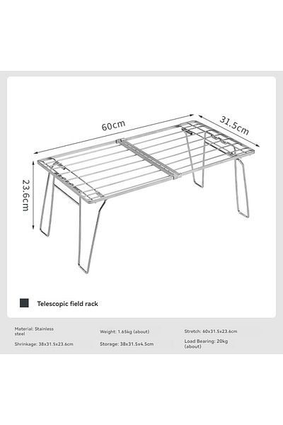 Choice FD-22 CAMPINGMOON FD-22 Stainless Steel Telescopic Field Frame Home Flowerpot Frame Camping Multi-pu