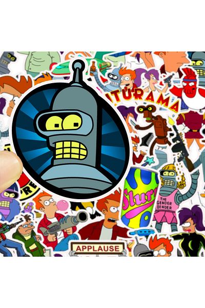 Choice 50PCS 10/30/50pcs American Animation Futurama Stickers Cool Anime Cartoon Graffiti Sticker Decal for