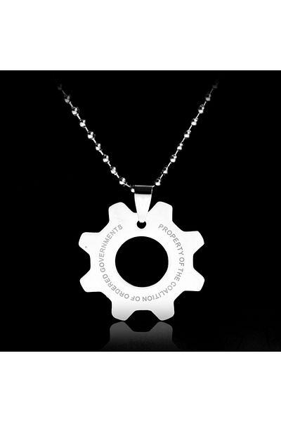 Choice سلسلة مفاتيح لعبة Gears Of War N562 الأكثر مبيعًا، قلادة آلة الحرب، قلادة فرن التفاعل من الفولاذ المقاوم للصدأ
