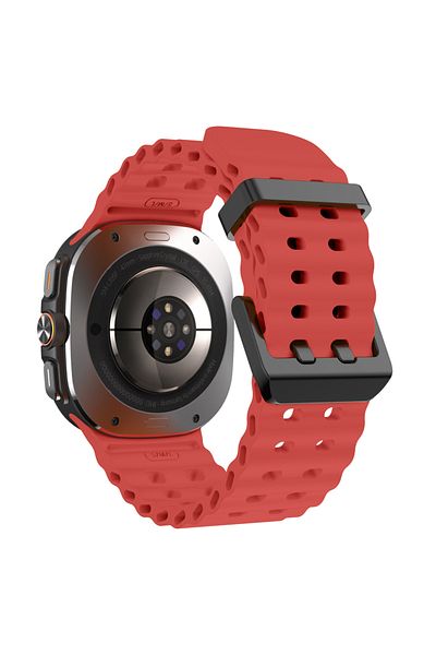 Choice Galaxy Watch Ultra Red Marine Band For Samsung Galaxy Watch Ultra 47mm Sports Silicone Strap Bracele