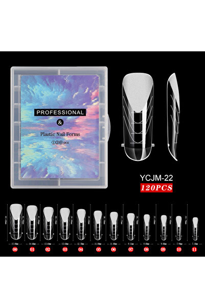 Choice مجموعة YCJM-22 من 120 قطعة من أظافر صناعية شفافة مزدوجة الأشكال بتغطية...