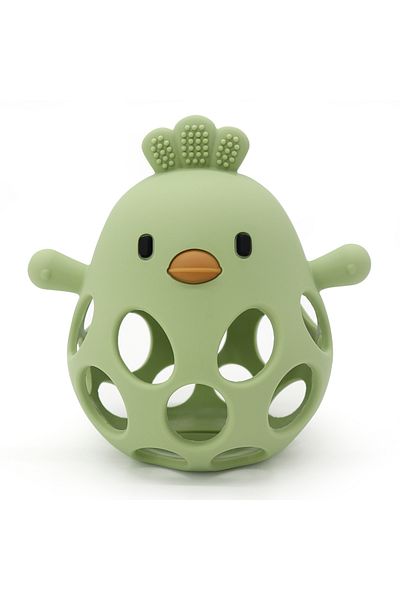 Choice 11-Olive 1PC Baby Silicone Teether Toys Cartoon Chick Shape Baby Toys Hollow Out Baby Care Equipment