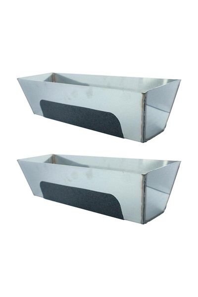 Choice 14 inch Stainless Steel Mud Pan Anti Slip Sturdy Accessories Lightweight Drywall Sheared Edges with