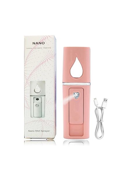 Choice Pink 20ml Face Steamer Air Humidifier Mini Nano Facial Sprayer NebulizerPortable Hydrating Anti-agin