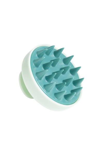 DUTRIEUX فرشاة تدليك فروة الرأس والجسم وشامبو السيليكون الأخضر ومشط غسل الشعر