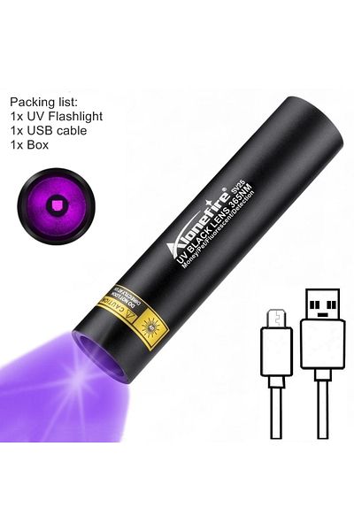 Choice Lithium Ion Sv57 3w 365nm Uv Flashlight Usb Rechargeable Ultraviolet Torch Pets Urine Cat Tinea Mone