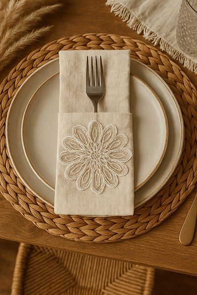 Emtory Home 6 Pieces Decorative Mobile Lace Spoon Holder Service Presentation
