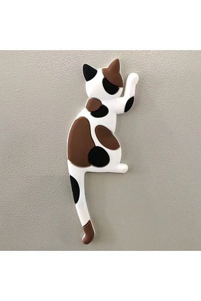 Choice A6 Cute Cat Design Refrigerator Magnetic Hook, Kawaii Refrigerator Sticker, Punch-free Magnet Hook,