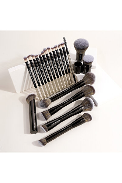 Choice4 مجموعة فرش مكياج احترافية من مانج، 20 قطعة، ذات طرفين، كريم أساس، خافي عيوب، أحمر خدود، ظلال عيون