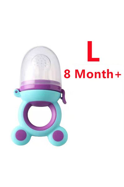 Choice TD1208C-L عضاضة أطفال، حلمة طعام فواكه، عبوة عضاضة سيليكونية لمضغ الطعام الطازج