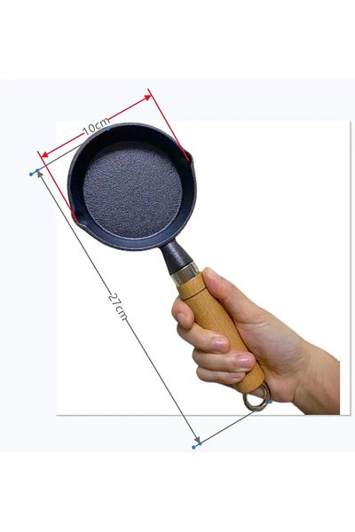 Choice Wooden handle Cast Iron Mini Omelette Pan Non-Stick Omelette Dumpling Divine Hot Frying Pans Breakfa