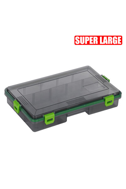 Choice صندوق أدوات صيد كبير جدًا مقاوم للماء من CAZULO باللون الأخضر، صندوق ط...