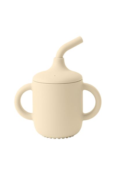 Choice A12-beach sand Color Kids1Pcs Baby Learning Drinking Cup Portable Straw Detailed Comfortable Grip Si