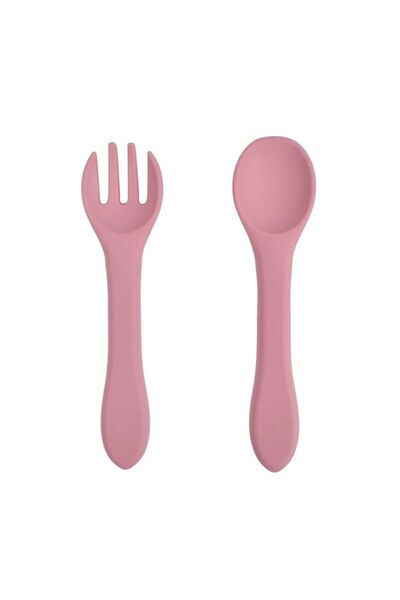 Choice Reddish Brown Food-grade Silicone Baby Products Baby Eating Spoon Training Water Spoon Children's Ta