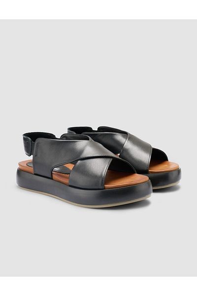 Cabani 100% Genuine Leather Black Women's Sandals