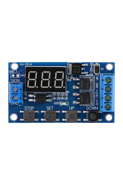 Choice S DC 5V-36V Trigger Cycle Delay Timer Switch Turn On Off Relay Module with LED Display Adjustable T.