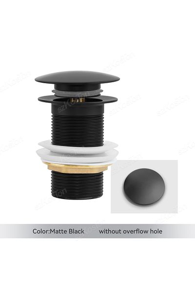 Choice Matte Black Bathroom Sink Stopper Washbasin Pop Up Drain Plug Cover Waste Pipe Drainer With Or Witho