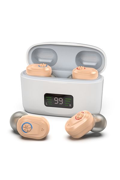 Choice Skin Wireless Mini Noise-cancelling Hearing Aid for Seniors, HD Digital Display, With Large-capacity