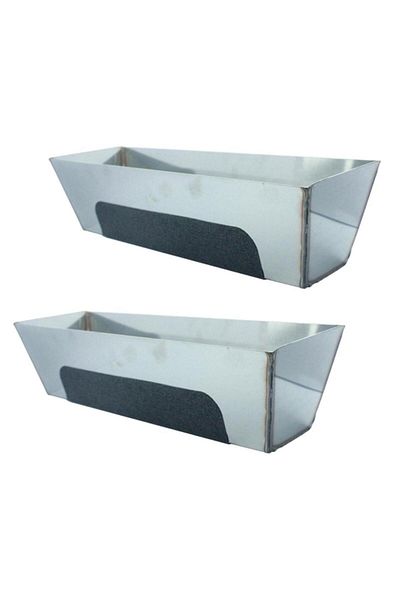 Choice 14 inch Stainless Steel Mud Pan Anti Slip Sturdy Accessories Lightweight Drywall Sheared Edges with