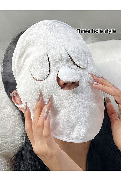 GECOMO three-hole Hot compress towel hanging ear soft skin-friendly steam heating cold hot compress face to