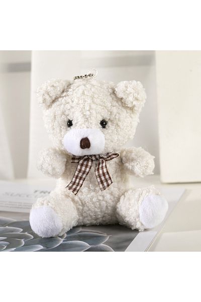 Choice white New Style Hot sale Cute Teddy Bear Pendant Plush Doll Little Bear Doll Small Doll Bag Soft Cut