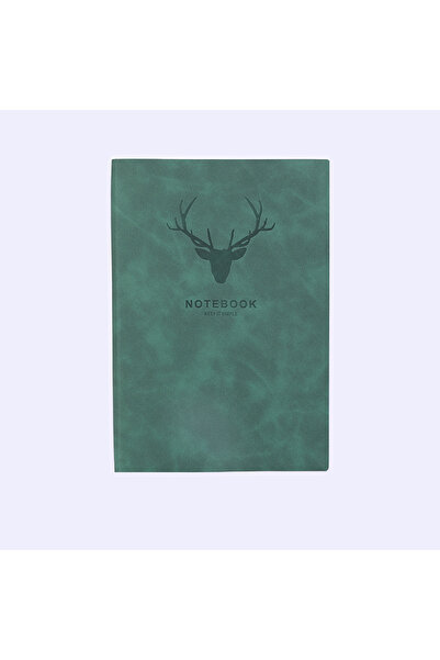 Choice دفتر ملاحظات A5 أخضر شائع بحجم A5 على شكل رأس غزال، دفتر ملاحظات للأعم...