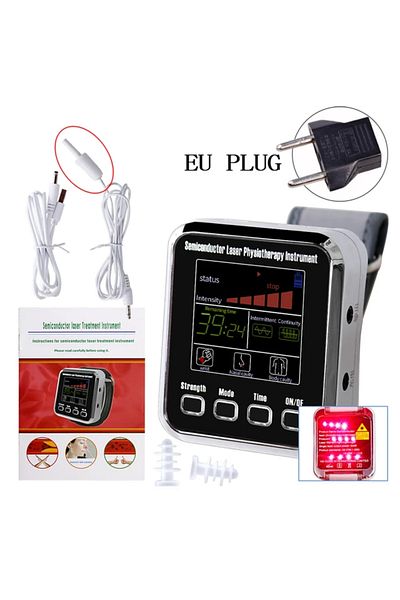 OPSLEA 12 Holes NO Box EU 650nm Laser Physiotherapy Wrist Watch 12 Holes Diabetes Hypertension Treatment Hi