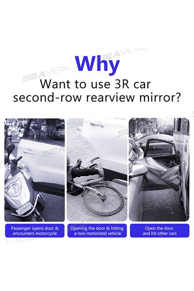 Choice BLACK 2PCS SEAMETAL Car Rearview Mirror Auxiliary Blind Spot Wide-angle Mirror Adjustable Mirror Exi