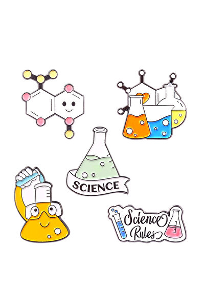 Choice مجموعة من 10 قطع من دبابيس المينا العلمية الحقيقية، 2-7 قطع، معمل التر...