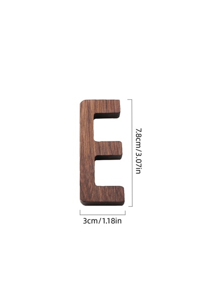 Choice27 E 1Pcs Black Walnut Wall English Wooden Letters Numbers DIY Free Com...
